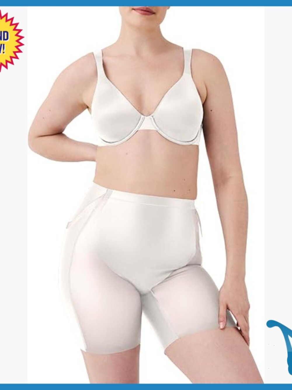 Mid-Thigh Shapewear Shorts Medium Compression Tummy Control X-Small